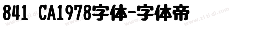 841 CA1978字体字体转换